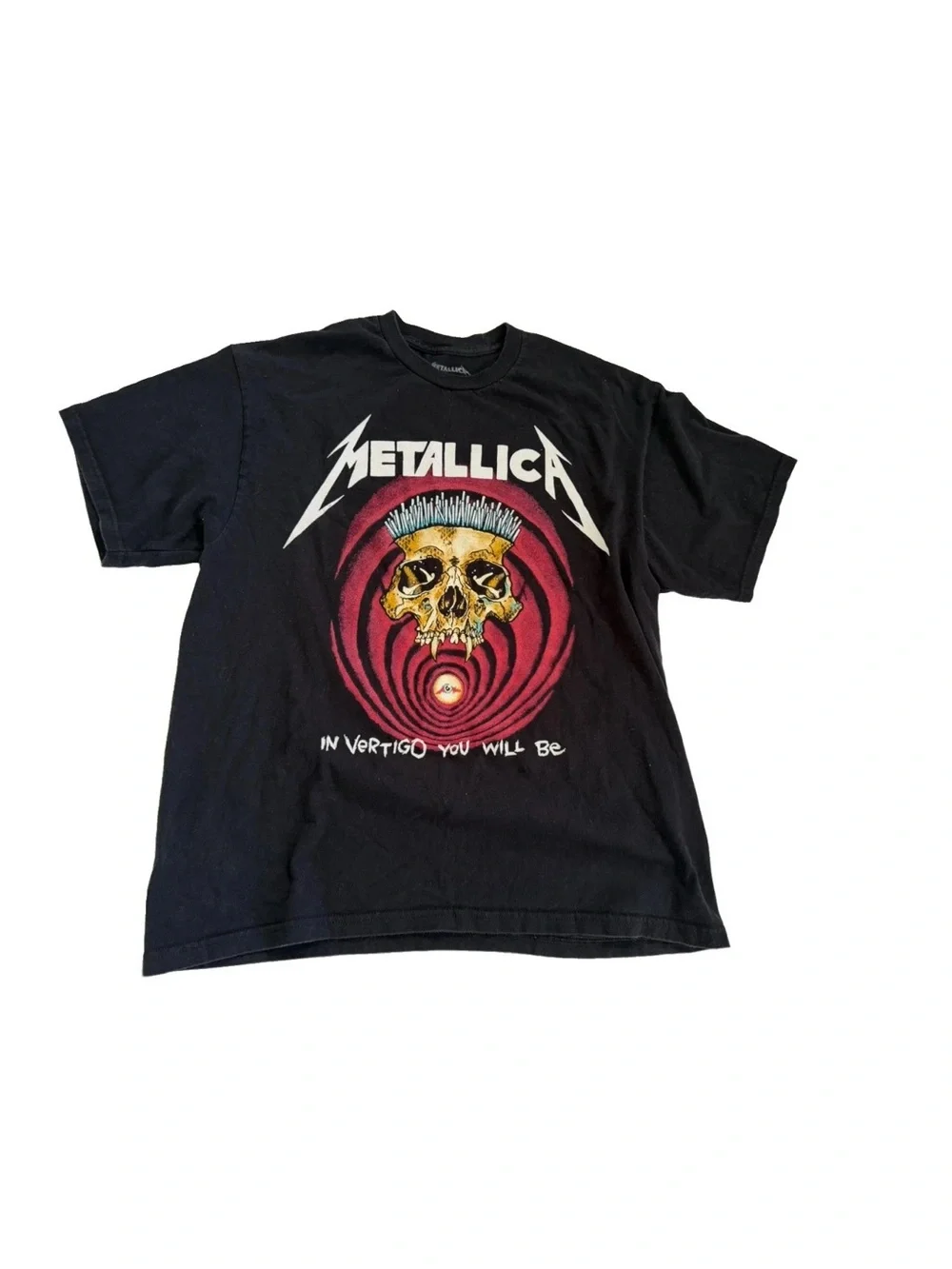 Metallica Men’s Black Short Sleeve Graphic Tee - In Vertigo
